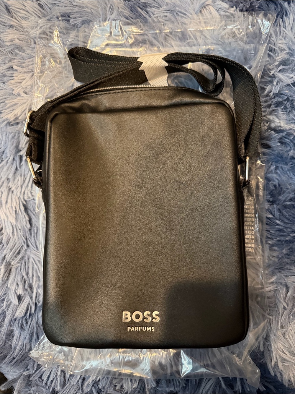 BOSS Parfums Black Crossbody Bag for Men